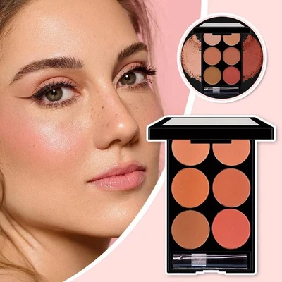 ^6 Farben Rouge Contouring Palette Make up Highlighter Palette Lidschatten Q7I6 - Image 1 of 4