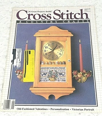 Cross-Stitch And Country Crafts Magazine JAN/FEB 88 26 Projects 31 Pages Vintage - Image 1 of 4