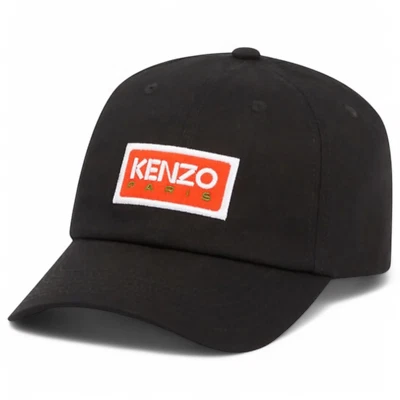 Boné de beisebol Kenzo Patch Logo FD55AC711F32 preto - NOVO EM FOLHA COM ETIQUETA - Imagem 1 de 2