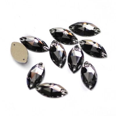 Colorido Navette Cristal Estrás Piedra de Coser Rhinestone Coser Para Hágalo Usted Mismo Foto 1 de 4