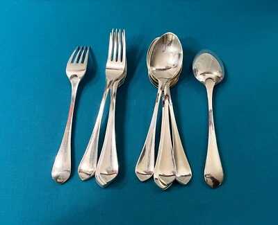 6 grands couverts ERCUIS modèle CITEAUX métal argenté 20,5 cm fourchette - Photo 1/4