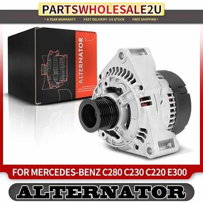 Alternador para Mercedes-Benz W123 W124 C280 C230 E300 90 A/12 voltios CW 6 ranuras Foto 1 de 4