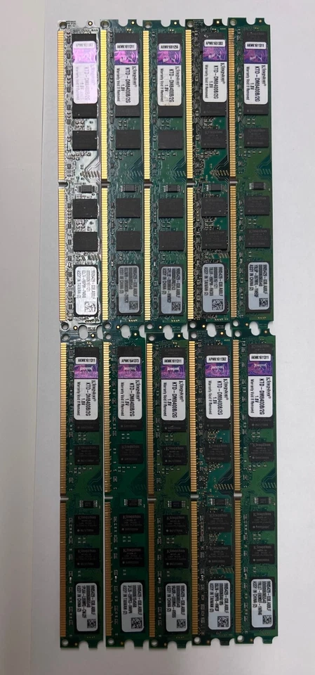 Set of 10 - KTD-DM8400B Kingston 2GB DDR2 ECC PC2-5300 667Mhz Memory - Image 1 of 1