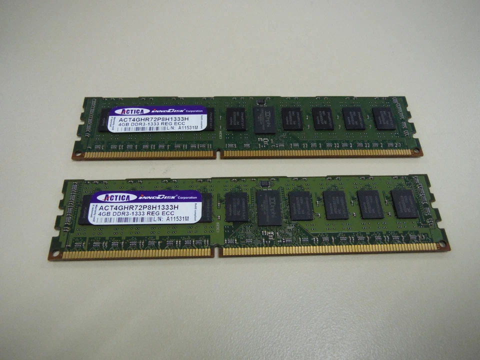 ACTICA 2 X 4GB 2Rx8 PC3-10600R ECC Registered Server Memory ACT4GHR72P8H1333H - Image 1 of 1