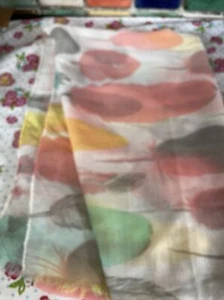 PASSION Multicoloured Pastel Feather Print Lightweight Scarf 180cm x 60cm NEW - Picture 1 of 9