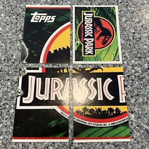1993 Topps JURASSIC PARK Trading Cards # 4 9 10 & 11 PUZZLE A PIECE Sticker Card