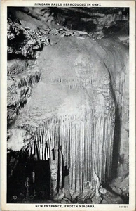 Niagara Falls Produced In Onyx New Entrance Frozen Niagara Postcard Unposted - Picture 1 of 2