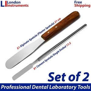 Dentist Technicians Kit Plaster Alginate Mixing Spatula Cement Spatula Set of 2 - Picture 1 of 4