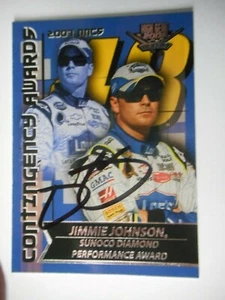 Jimmie Johnson signed 2008 HIGH GEAR #48 SUNOCO DIAMOND AWARD Nascar Card 61 COA - Picture 1 of 2
