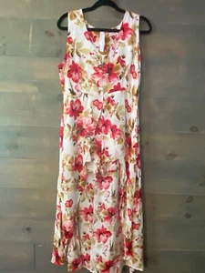 KorMei Womens sleeveless floral hi lo romper dress attached shorts size L zip - Picture 1 of 13