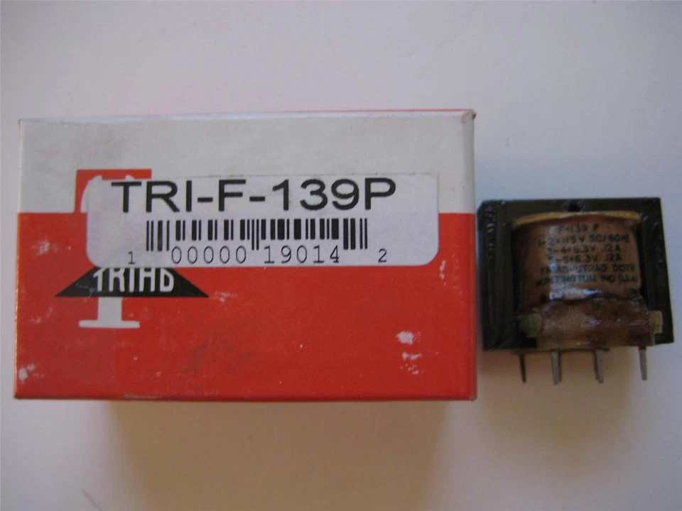 TRIAD Filament Transformer F-139P Pri 115 V Sec 6.3/12.6 V