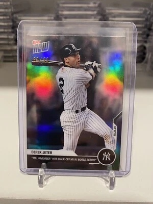 2020 Derek Jeter Career Retrospective Topps NOW Chrome Card DJ-7 Parallel /99 #7 - Image 1 of 3