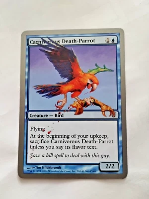 MTG Carnivorous Death-Parrot Unhinged Regular Common - Uncirculated - Image 1 of 3