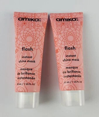 Lot Of 2- Amika Flash Instant Shine Mask 1fl Oz/30ml- New, Sealed - Image 1 of 4
