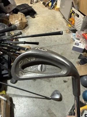 PING EYE Black Dot Cat Eye 9 Iron Right Hand Steel Shaft Karsten - Image 1 of 4