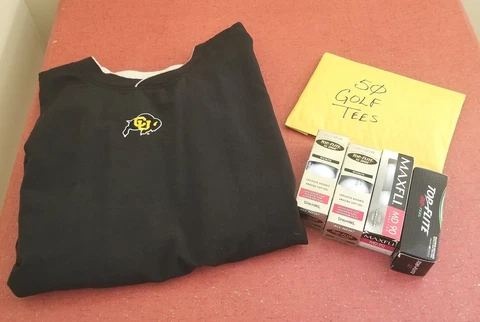 Colorado Buffaloes NCAA Black School Logo XL Golf Pullover Jacket Package Cover