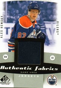 Ales Hemsky 10/11 SP Game Used Authentic Fabrics #AF-AH