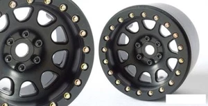 SSD 2.2" D Hole Beadlock Wheels BLACK SSD00156 CNC Aluminium Wheel 6 Lug - Picture 1 of 4