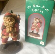 Old World Santa  Santa Claus Jolly Saint Nick With Toys Gift Sack Tree With Box