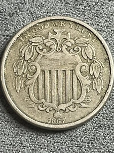 1867 Schild Nickel ohne Strahlen (#87) - Bild 1 von 2