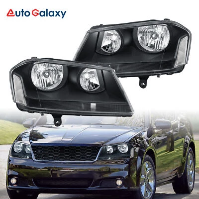 2PCS New Black Headlights Headlamps For 2008-2014 Dodge Avenger R/T SE SXT Foto 1 de 4