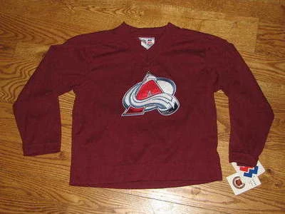 NUEVO Niños Niños NHL Colorado Avalanche Jersey Talla 6 Camisa Niñas Niños Pequeños L/S Foto 1 de 2