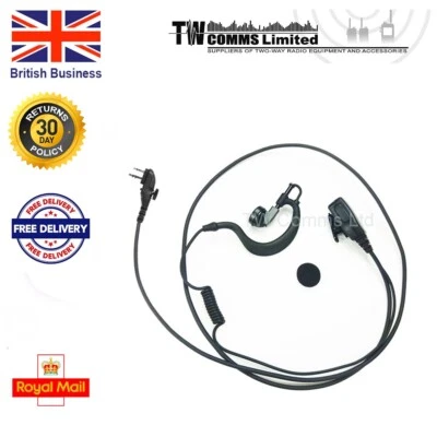 TW COMMS LTD Earpiece for Hytera PD405 PD415 PD485 PD505 PD565 Series G-Ear with Lapel Mic