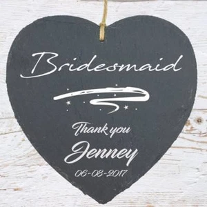 Personalised Slates Wedding Favour Gift Bridesmaid Best Man etc SLA210-15 - Picture 1 of 8
