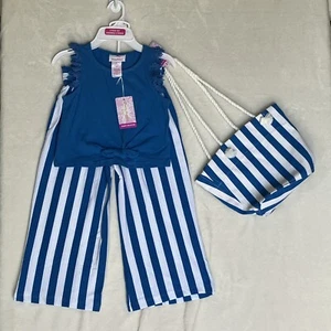 Tommy Bahama Shirt Pants Tote Bag Girls 10 Resort Nautical Beach Outfit Purse - Picture 1 of 15