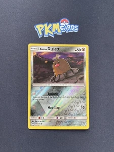 Juego de cartas coleccionables Pokémon Alolan Diglett Sol y Luna 86/149 Holograma inverso LP. - Imagen 1 de 3