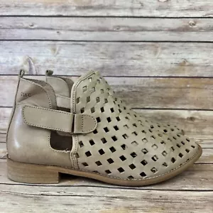 Musse & Cloud Womens Tan Taupe Caila Leather Ankle Booties Size 10 - Picture 1 of 9