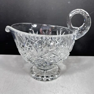 Vintage OFNAH handgeschliffene Bleikristall-Soßenschale mit Fuß 24 % PBO Polen - top - Bild 1 von 6