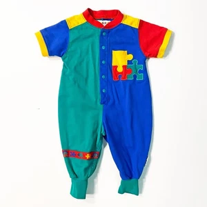 Rompecabezas Gymboree vintage de los años 90 piezas de una pieza para recién nacidos - Imagen 1 de 5
