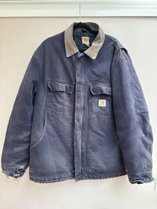 Herren Vintage Carhartt Blau Chore Ranch Jacke Mantel Gr. 46 XL - Bild 1 von 15