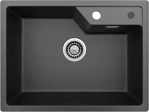 Sofetiy Spülbecken Schwarz 60x45cm, Spüle Küche aus Granit, Hafen-Stil Küchenspü - Bild 1 von 4