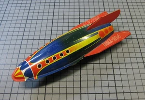 ORIGINAL SPACE ROCKET BELL-314 SEHR SCHÖNE BLECH RAKETE MADE IN ITALY 60er Jahre - Picture 1 of 5