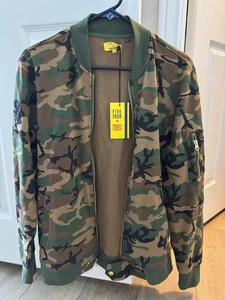 FIVE FOUR x POGGY THE MAN Finch Camo Sweatshirt /  full zip hoodie (Small) - Picture 1 of 2