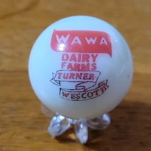 WAWA LECHE LECHE PUBLICIDAD MÁRMOL 1" TIRADOR Y SOPORTE WESCOTT CENTAVO COLECCIONABLE - Imagen 1 de 4