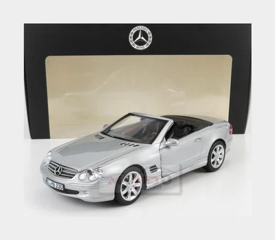 1:18 NOREV Mercedes Benz Sl-Class Sl500 (R230) Cabriolet 2003 Silver B66040688 - Immagine 1 di 2