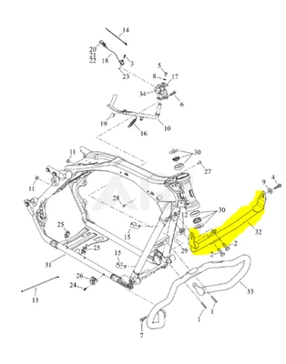 New Genuine Harley Road Glide Fairing Mount Bracket for chopped guard 47200354 - Image 1 of 3