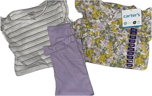 CARTERS BABY GIRL 3 Piece Set Leggings/2 Body Suit Size 24 Months Toddler Infant - Picture 1 of 15