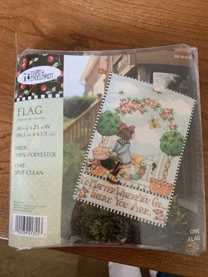 Mary Engelbreit NUEVO Estandarte Bandera Jardín Lg NO IMPORTA A DÓNDE VAYAS... AHÍ ESTÁS Foto 1 de 4