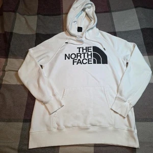 White North Face Hoodie Winter Essential Women's M  Cozy Streetwear Vibes - Picture 1 of 9