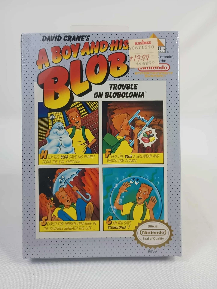 A boy and his blob trouble on Blobolonia Nintendo NES 1989 BRAND NEW SEALED - Image 1 of 4