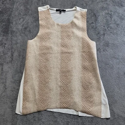 Olivaceous Blouse Top Women's Sz Medium Brown Snake Print Sleeveless Round Neck - Image 1 of 4