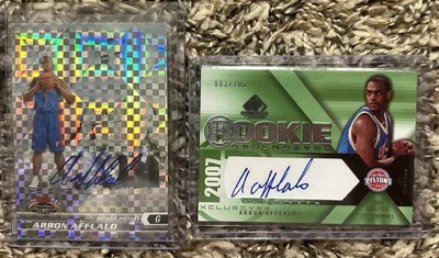 2007-08 NBA SP Game Used Arron Afflalo Rookie Auto #83/100 + Stadium Club Auto - Изображение 1 из 4