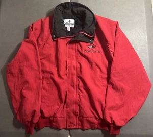 California Outerwear Corvette Red Windbreaker Jacket Size XL Made in USA - Picture 1 of 4