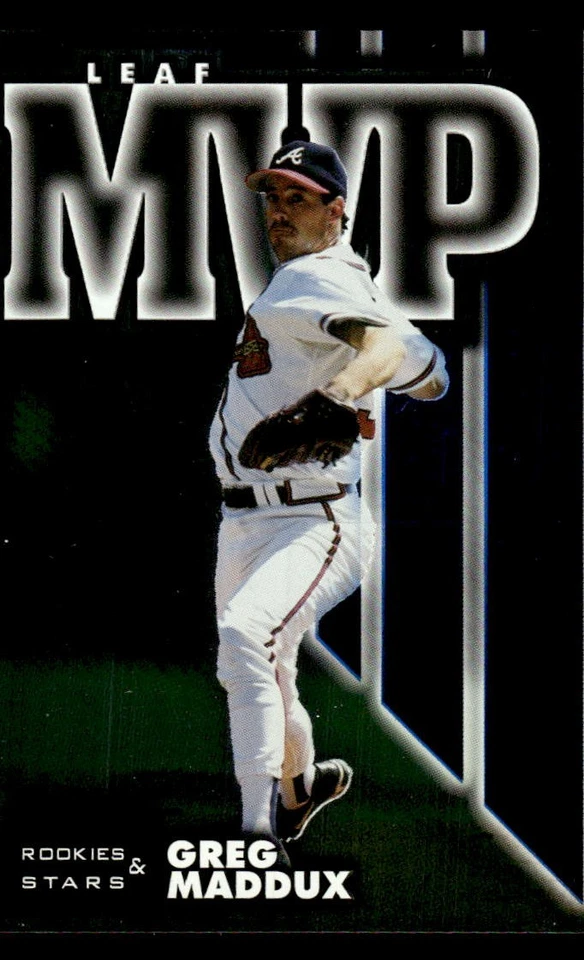 1998 LEAF ROOKIES & STARS GREG MADDUX 19 MINT LEAF MVPS 1422/5000 ATLANTA BRAVES - Image 1 of 2