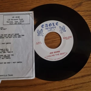 Joe Goins - You're The Best 7" Eagle Records Nashville USA Folk Rarity - Picture 1 of 5