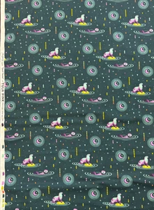 Tula Pink Spirit Animal Otter And Chill Lunar Glow Cotton Fabric BTY RARE - Picture 1 of 3